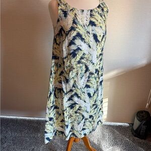 J. Jill Linen Floral Sleeveless Dress